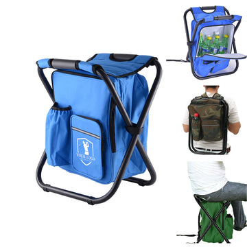 Camping Foldable Cooler Chair With Backpack Straps