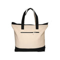 Zippered Cotton Canvas Tote Bag