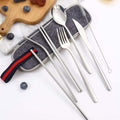 Portable Stainless Steel Reusable Cutlery Set with Case