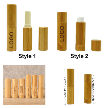 Refillable Empty Bamboo Lipstick Tube