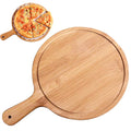 Pizza Peel Round Bamboo Cutting Board With Handle