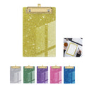 Glitter Acrylic Clipboard With Gold Clip