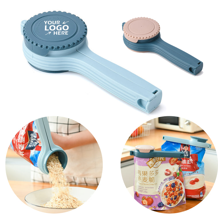 Food Bag Dispenser With Sealing Clip