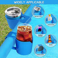 Portable Blue Plastic Poolside Cup Holder