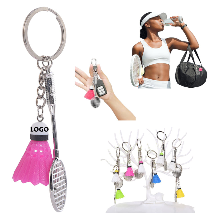 Badminton Keychain Pendant