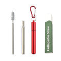 Reusable Stainless Steel Retractable Telescopic Straw Kit