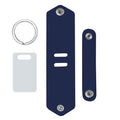 Metal Heat Transfer Blank Keychains with Leather Cover