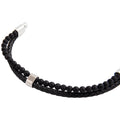Natural Stone Beaded Leather Rope Bracelet