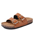 Adjustable Buckle Flat Cork Sandals