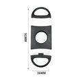 Custom Black Cigar Cutter Double Blade Guillotine