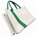 Canvas Bag With Ribbon Design