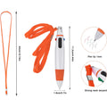 5 In 1 Retractable Shuttle Pens With Neck Lanyard