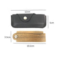 Wooden Viking Folding Hair Beard Comb Carrying Pouch For Men