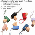 Dog Poop Bag Dispenser Leash Clip Leakproof Twist Top Roll