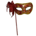 Half Masquerade Mask On A Stick