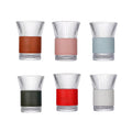 Glass Water Cup With Leather Protective Sleeve