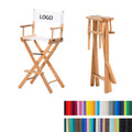 Foldable Table-Height Wood Directors Chair