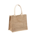 Reusable Jute Tote Bag With Cotton Handles