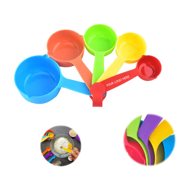 5-Piece PP Plastic Measuring Cups Set Random Colors