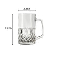 Diamond Cut Glass Beer Mug（17OZ）