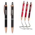 Knurled Push Stylus Ballpoint Pen