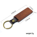Wood Keychain with Leather Strap