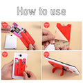 Silicone Quick-Snap Pocket Stand For Mobile Phone