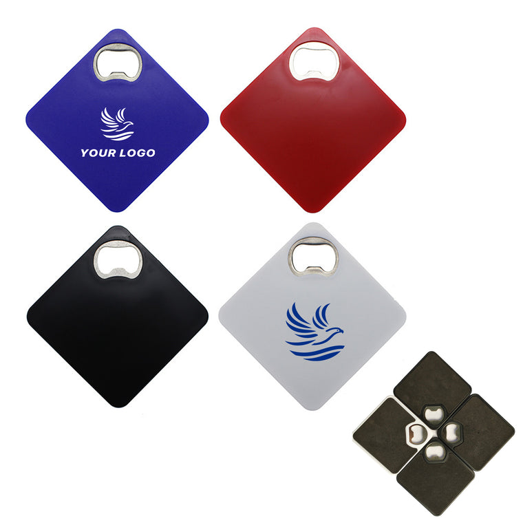 Square Bottle Opener Coaster