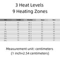 Electric Heated Vest with 3 Heat Levels 9 Heating Zones