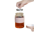 16OZ Glass Water Bottle W/ Tea Filter And Leather Sleeve