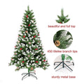 Christmas Tree with Pine Cones and Berries Snow Flocked Tips