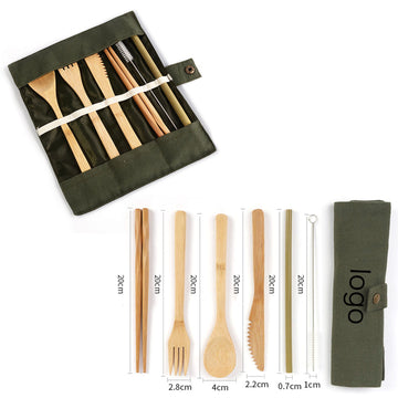 Bamboo Travel Cutlery Set