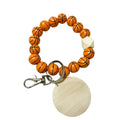 Sport Beaded Bracelet Keychain Baseball Softball Key Ring