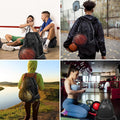 With Ball Mesh Drawstring Sports Backpack Large Sports Bag
