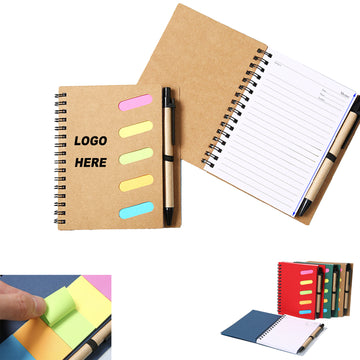 Post-It Sticker Coil Notebook With Pen