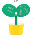 2025 Desk Unique Plant Pot Shape Monthly Standing Calenda
