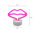 Lip Shaped Led Neon Signs With Stand