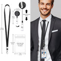 Retractable Clear Id Card Holder With Neck Lanyard