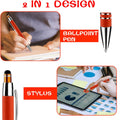 2 In 1 Retractable Metal Stylus Ballpoint Pen