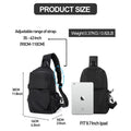 Black Sling Crossbody Backpack Bag