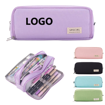 3-Layer Large-Capacity Oxford Pencil Case & Cosmetic Bag