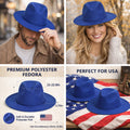 Custom Polyester Jazz Fedora Hat With Multi-Color Logo