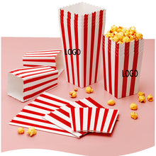 Red White Striped Classic Popcorn Containers