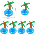 Inflatable Palm Tree Coaster Pool Floats Cup Holders