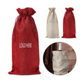 Burlap Wine Bag