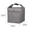 Portable Durable Roll-top Insulated Lunch Tote Bag Bento Bag