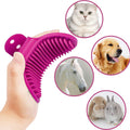 Pet Bath Comb Brush With Adjustable Ring Handle