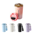 Vacuum Stainless Steel Coffee Cup With Lid