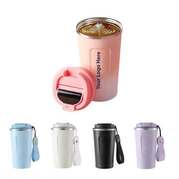 Vacuum Stainless Steel Coffee Cup With Lid