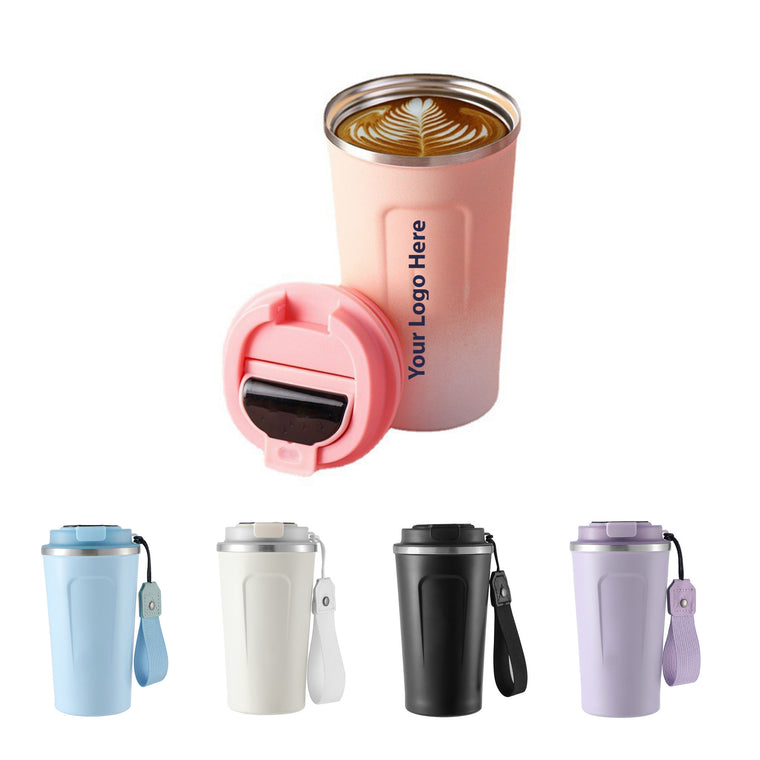 Vacuum Stainless Steel Coffee Cup With Lid